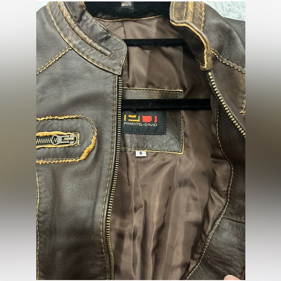 Women’s Vintage Leather Jacket Size 6 - Picture 6 of 12